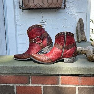Old Gringo Chiripa Ankle Harness Western Boots Size 9 1/2